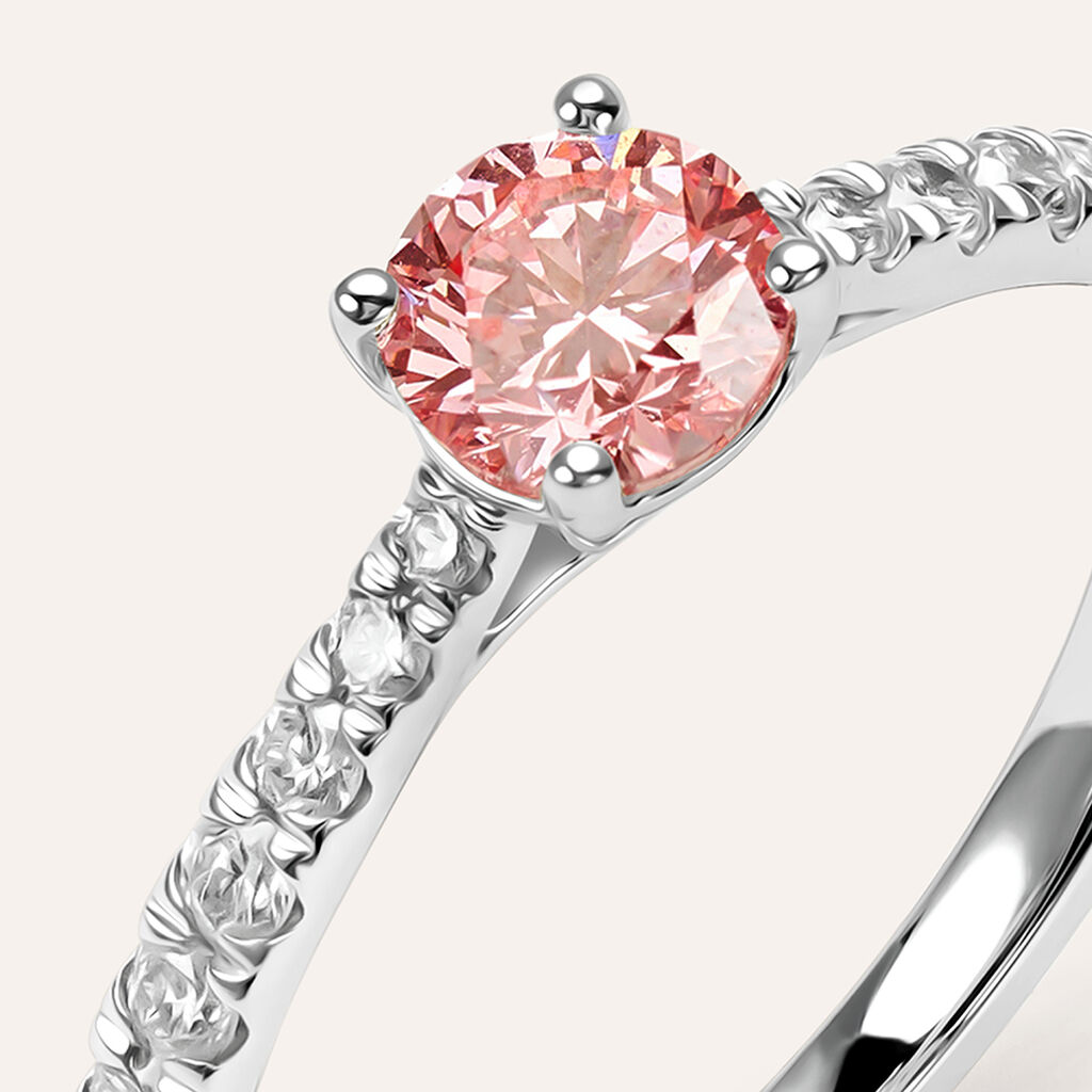 Anello Solitario Diamade Oro Bianco Diamante Lab-Grown