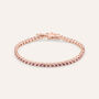 Bracciale Tennis Silver Rainbow Argento Rosato Cubic Zirconia