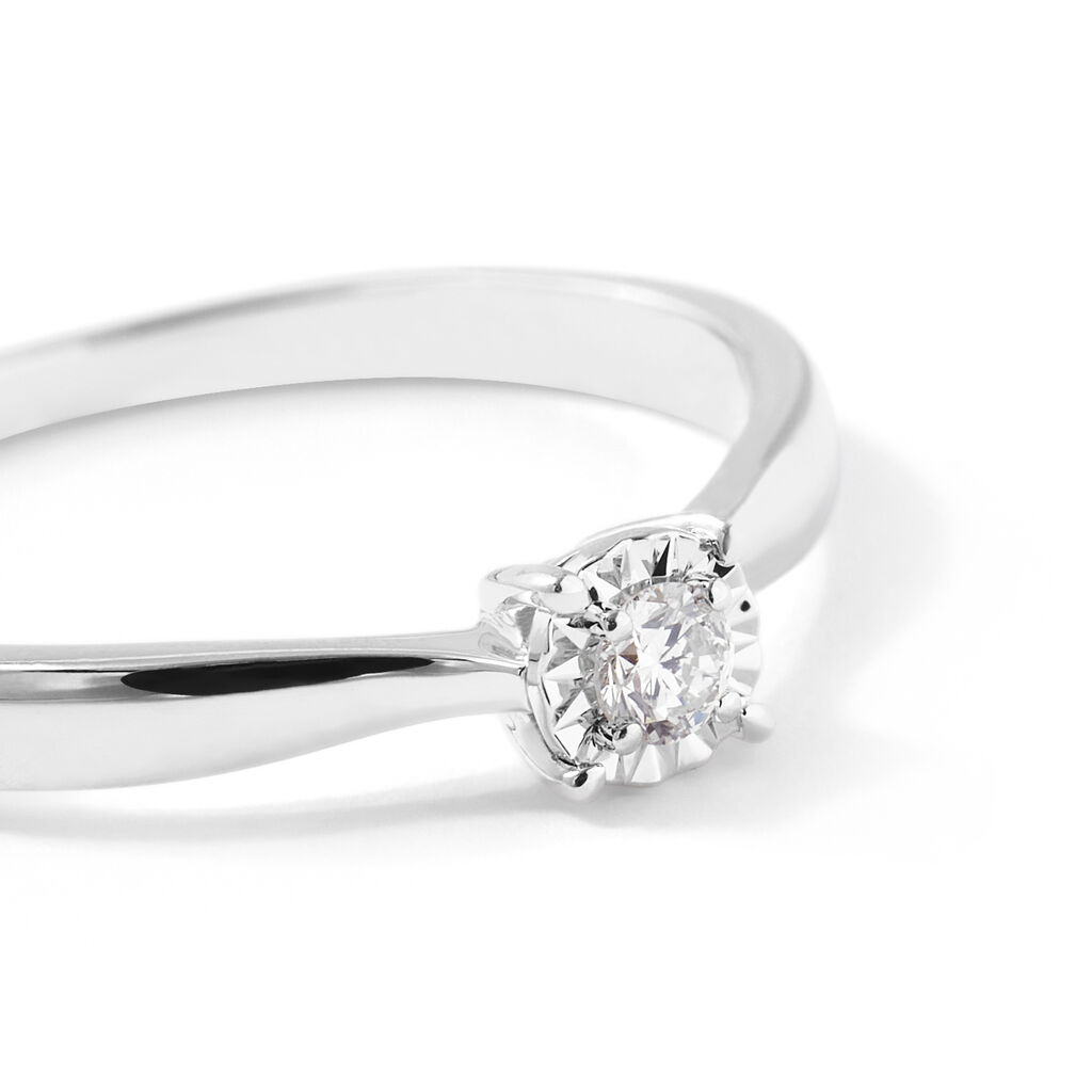 Anello Solitario Diamotion Oro Bianco Diamante - Anelli con Pietre Donna | Stroili