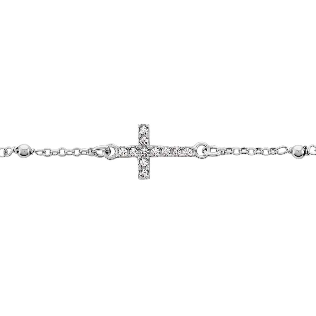 Bracciale Rosario Silver Soul Argento Rodiato Cubic Zirconia - Bracciali con Rosario Donna | Stroili