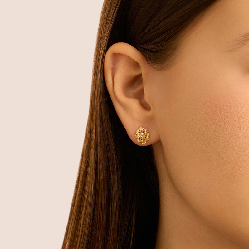 Orecchini Lobo Sophia Oro Giallo Diamante - Gioielli Donna | Stroili