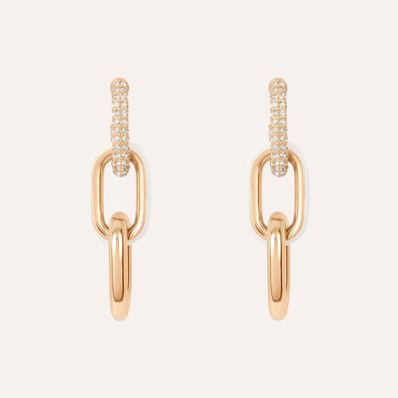 Orecchini Pendenti Lady Sweet Acciaio Rosa Cristallo - Orecchini Pendenti Donna | Stroili