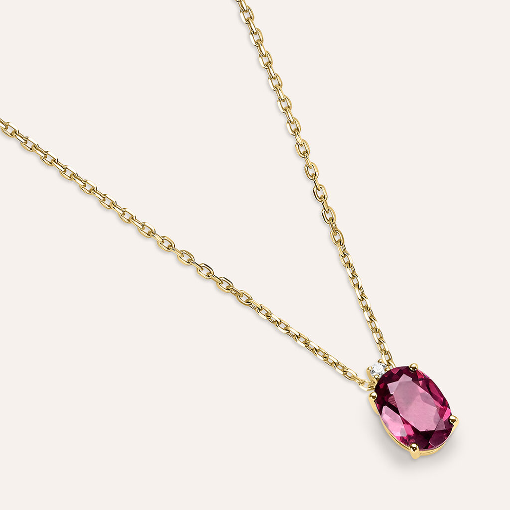 Collana Punto Luce Jasmine Oro Giallo Rodolite Diamante - Collane Punto Luce Donna | Stroili