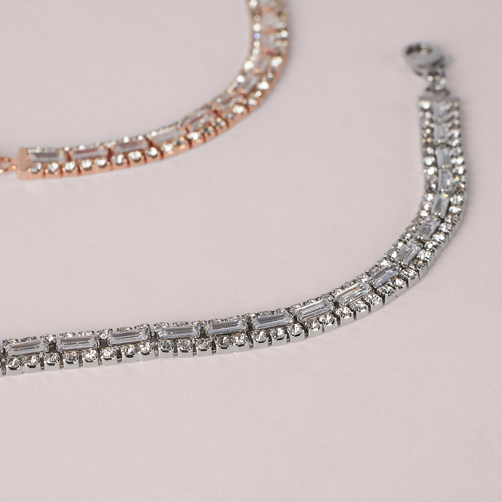 Bracciale Tennis Romantic Shine Metallo Cristallo