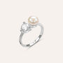 Anello Bilogy Silver Pearls Argento Rodiato Perla sintetica Cubic Zirconia