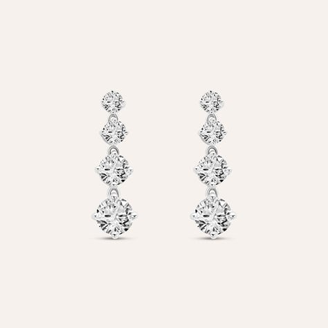 Orecchini Pendenti Diamade Oro Bianco Diamante Lab-Grown - Orecchini Pendenti Donna | Stroili