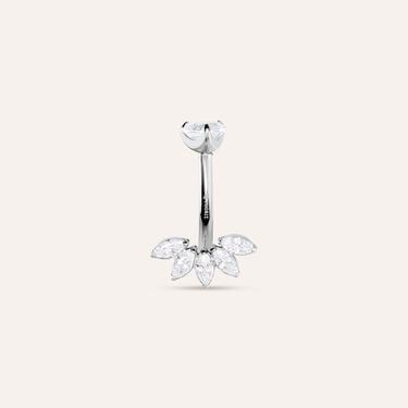 Piercing Ombelico Moonlight Titanio ASTM F136 Cubic Zirconia