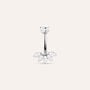 Piercing Ombelico Moonlight Titanio ASTM F136 Cubic Zirconia