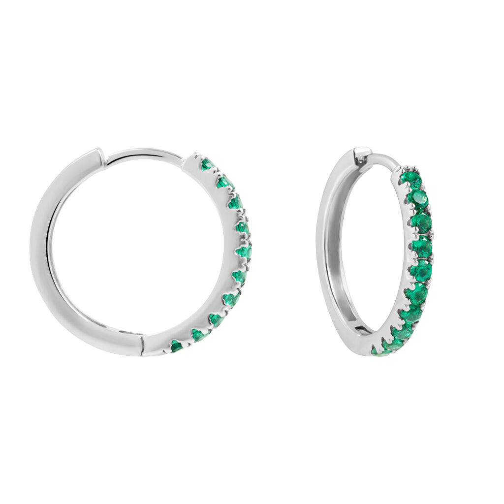 Orecchini A Cerchio Silver Rainbow Argento Rodiato Cubic Zirconia