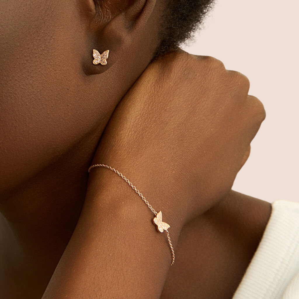 Orecchini Lobo Silver Moments Argento Rosa Cubic Zirconia - Orecchini a Lobo Donna | Stroili