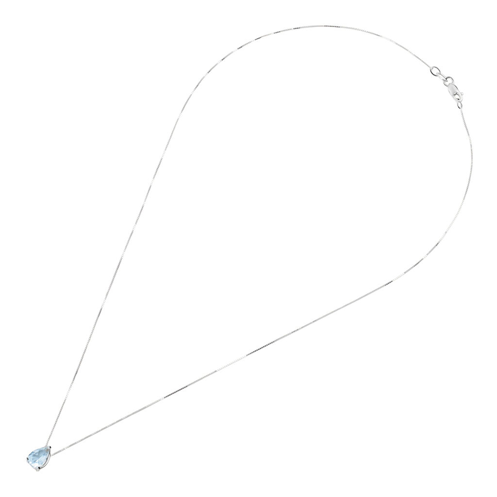 Collana Punto Luce Acquamarina Oro Bianco Acquamarina - Collane Punto Luce Donna | Stroili
