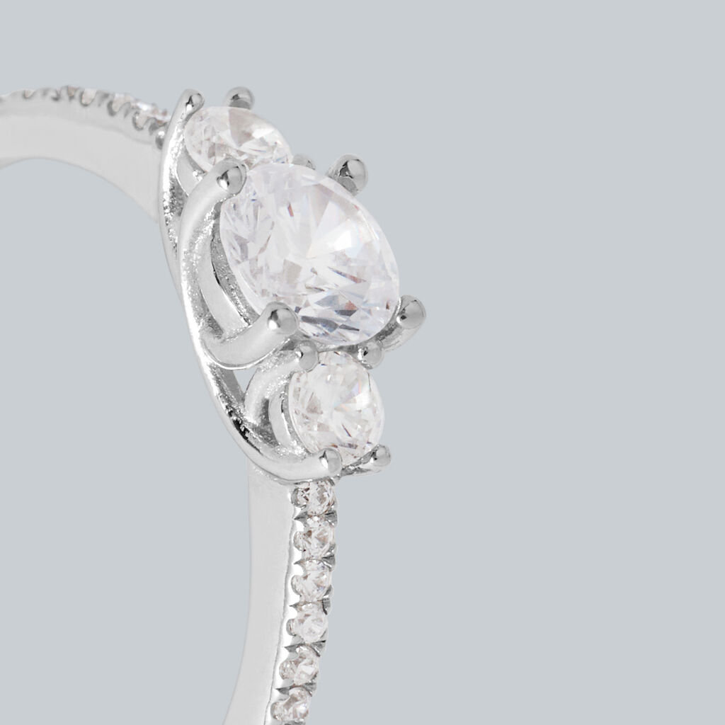 Anello Trilogy Silver Elegance Argento Rodiato Cubic Zirconia - Anelli con Pietre Donna | Stroili