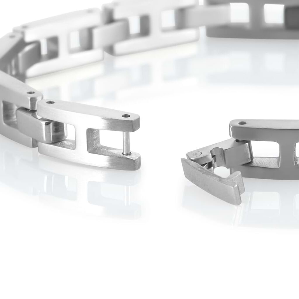 Bracciale Man Code Acciaio Bicolore Bianco / Nero - Bracciali Uomo | Stroili