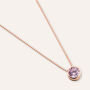Collana Punto Luce Silver Rainbow Argento Rosa Cubic Zirconia