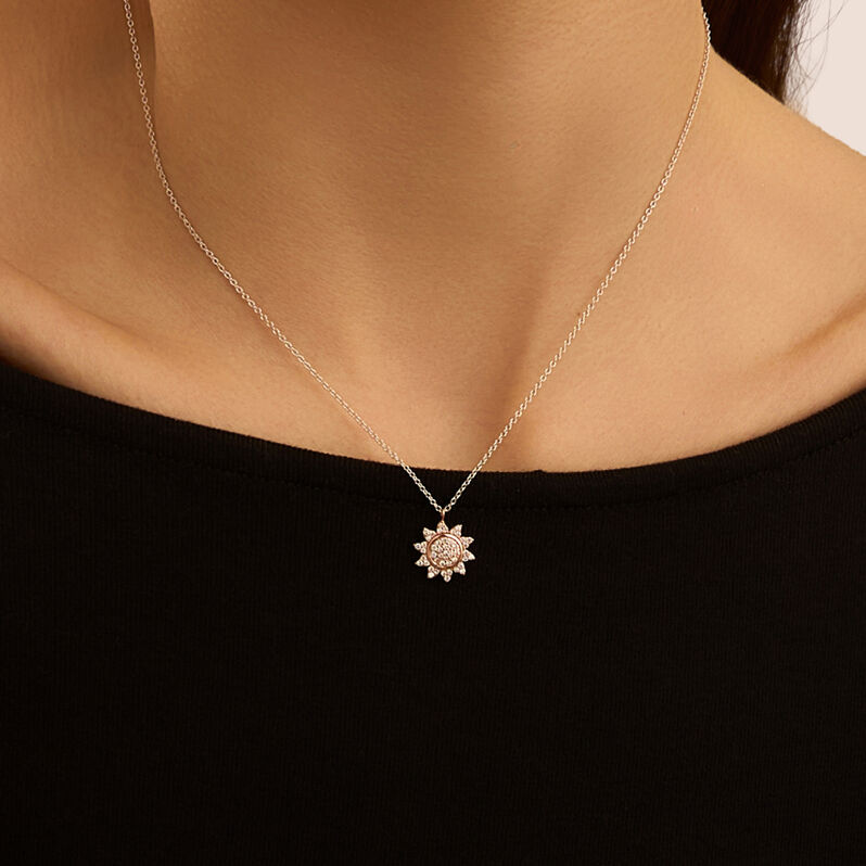 Collana Silver Moments Argento Bicolore Bianco / Rosa Cubic Zirconia - Collane Donna | Stroili