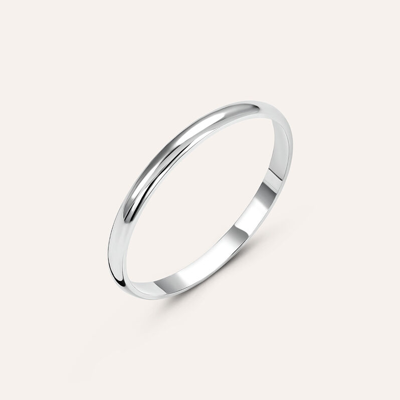 Fede Fermanello 1.95 mm Oro Bianco - Anelli con Incisione Donna | Stroili