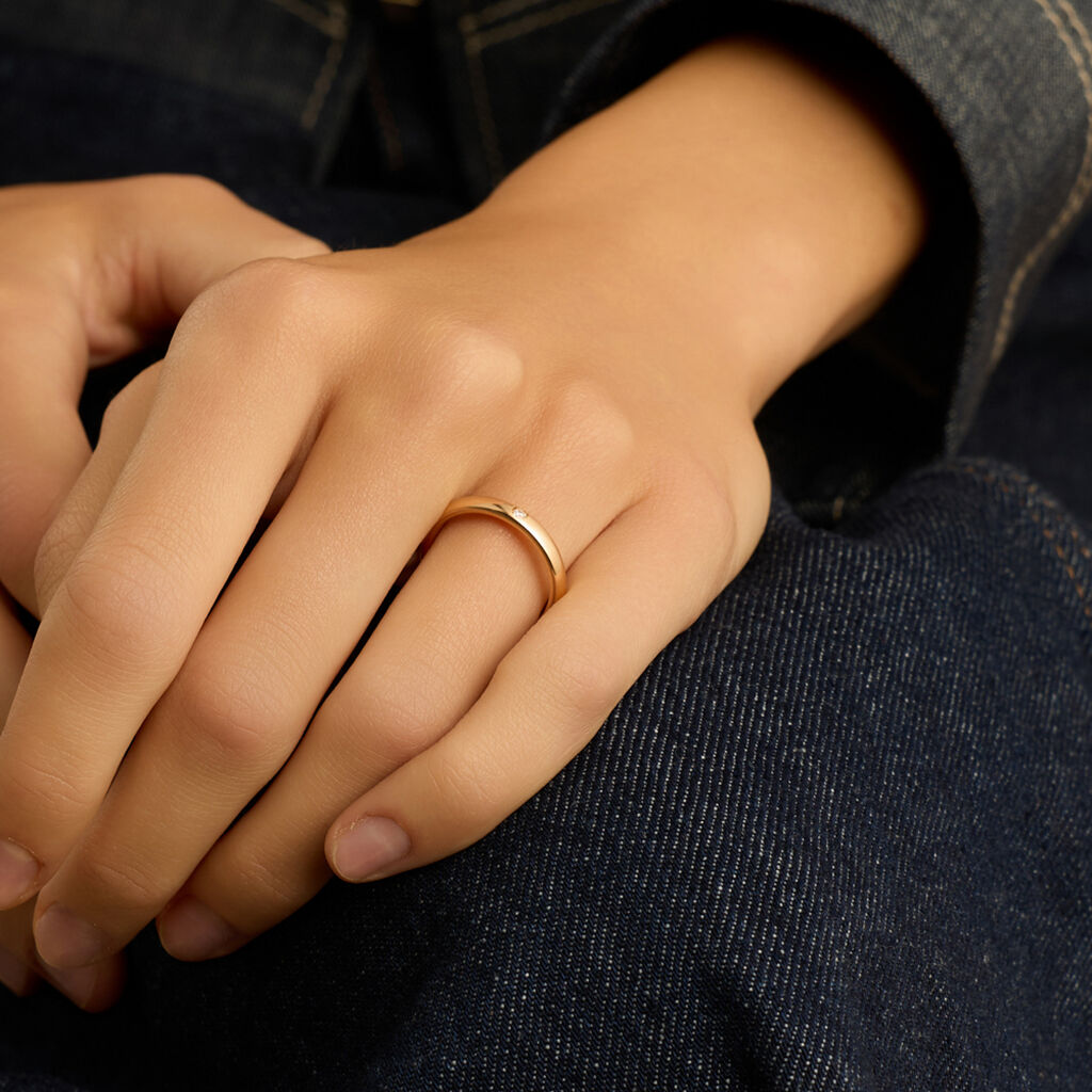 Fede Comoda 3 mm Oro Giallo Diamante