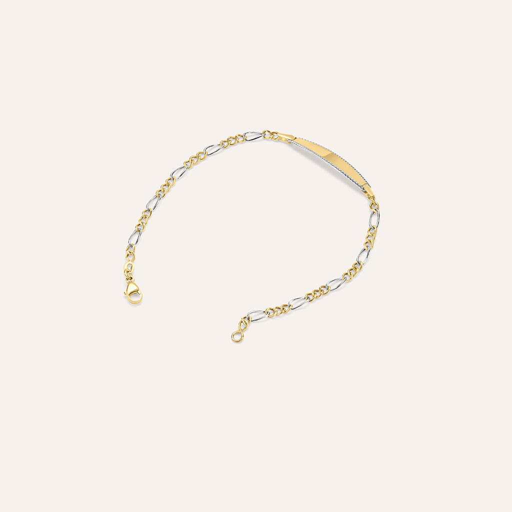 Bracciale Con Targhetta Holy Oro Bicolore - Bracciali con Incisione Bambino | Stroili