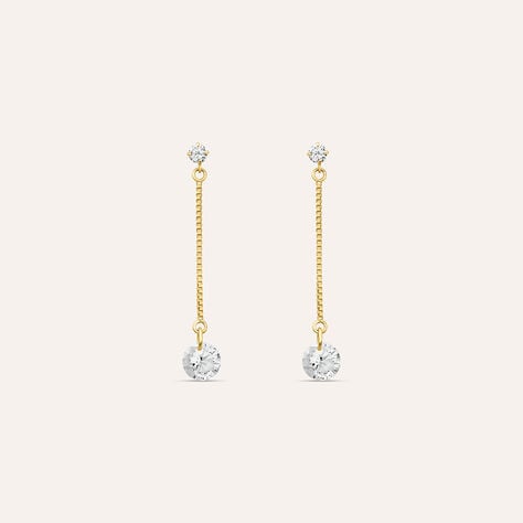Orecchini Pendenti Punto Luce Claire Oro Giallo Cubic Zirconia - Orecchini Pendenti Donna | Stroili