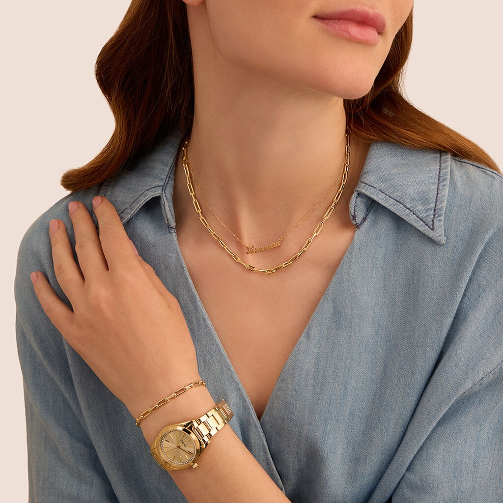 Collana Azzurra Gold Names Oro Giallo