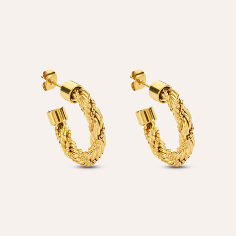 Orecchini A Cerchio Radiance Acciaio Dorato - Orecchini a Cerchio Donna | Stroili