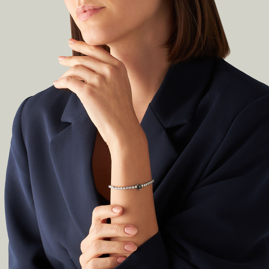 Bracciale Tennis Lady Chic Acciaio Cristallo - Bracciali Tennis Donna | Stroili