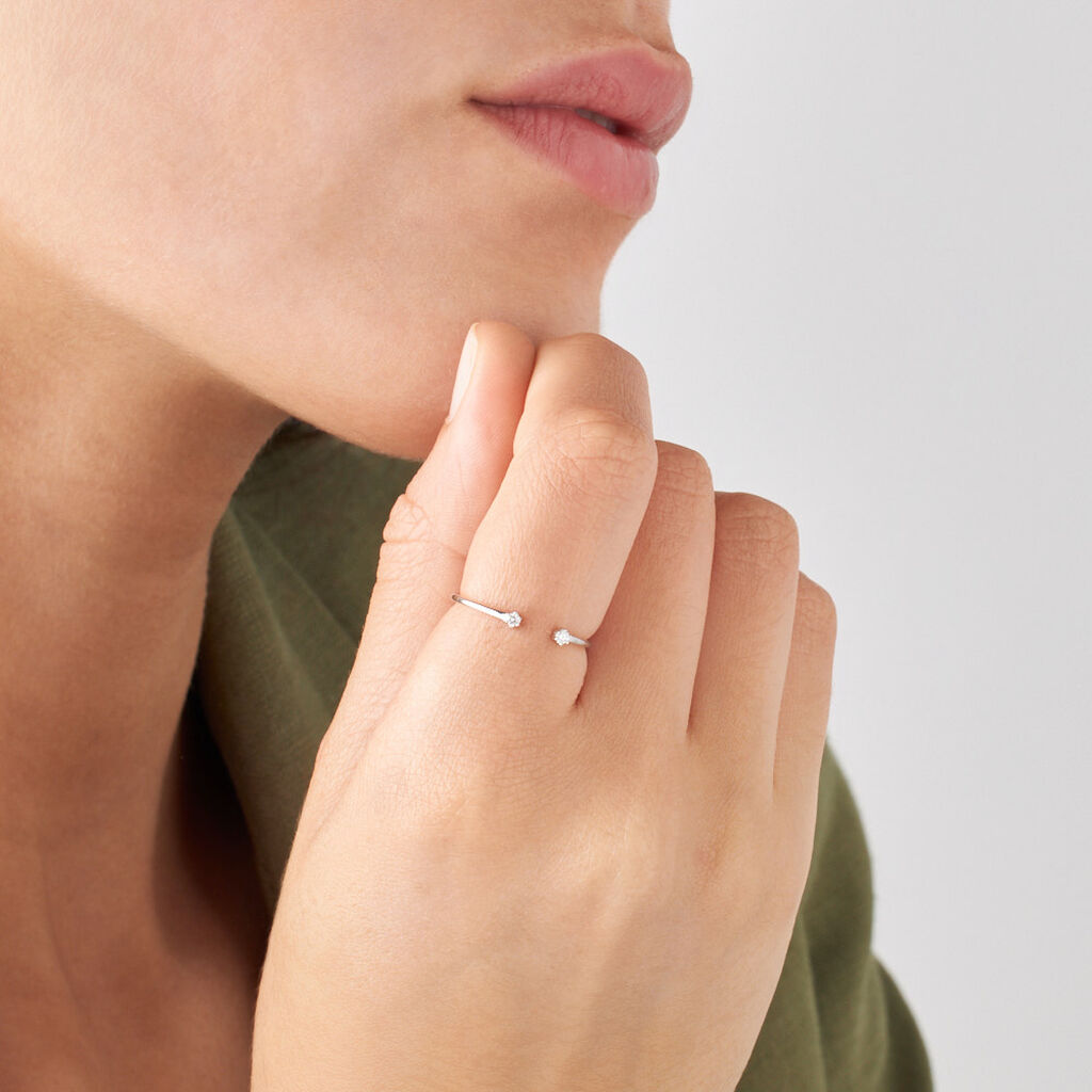 Anello Bilogy Sophia Oro Bianco Diamante - Anelli con Pietre Donna | Stroili