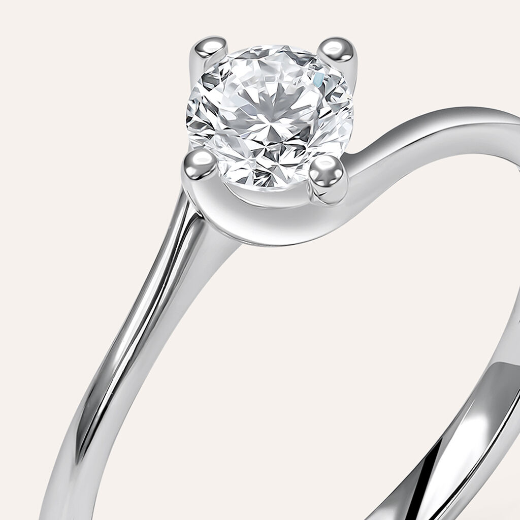 Anello Solitario Valentino Firmamenti Oro Bianco Diamante - Anelli con Pietre Donna | Stroili