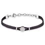 Bracciale timone in acciaio e corda
