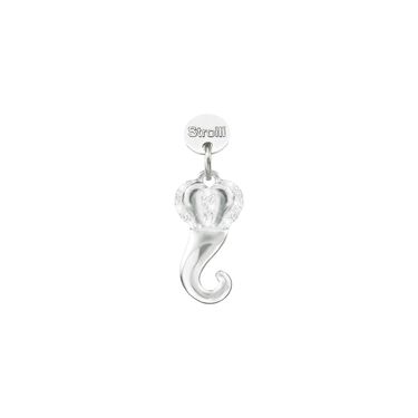 Charm in argento rodiato e glitter