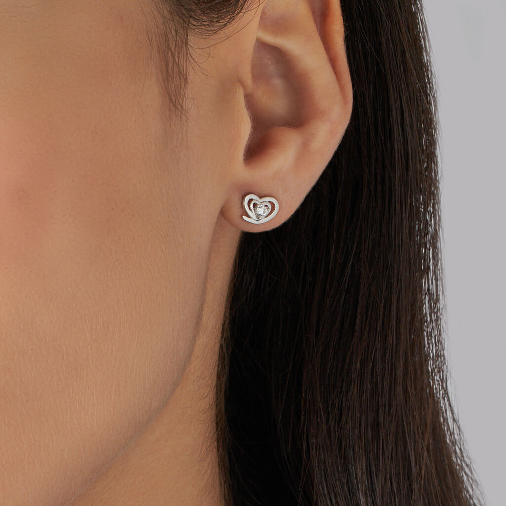 Orecchini Lobo Silver Elegance Argento Rodiato Cubic Zirconia - Orecchini a Lobo Donna | Stroili