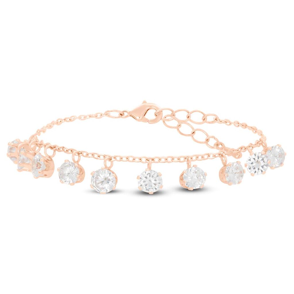 Bracciale Multi Punto Luce Romantic Shine Metallo Rosa Cristallo