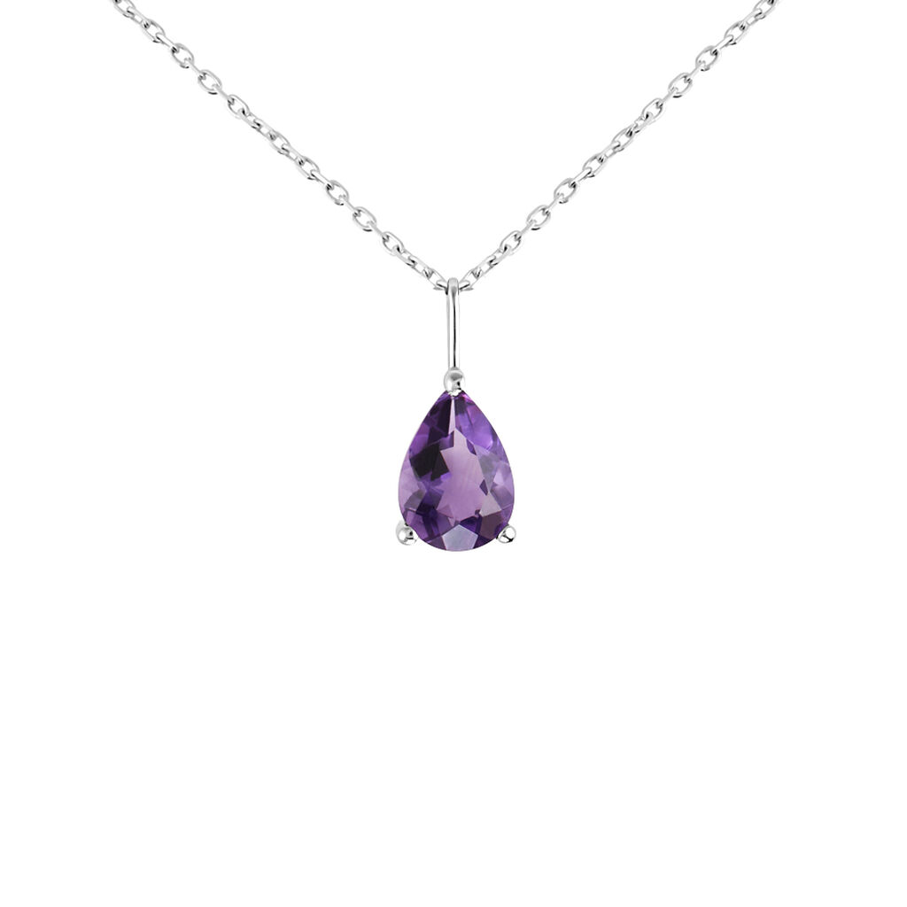 Collana Punto Luce Amélie Oro Bianco Ametista - Collane Punto Luce Donna | Stroili