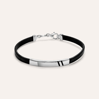 Bracciale Con Targhetta Gentleman Argento Rodiato