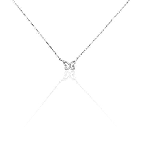 Collana Farfalla in argento rodiato e zirconi - Collane Donna | Stroili