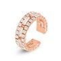 Anello Fantasia Romantic Shine Metallo Rosa Cristallo