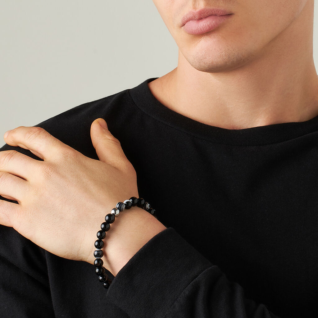 Bracciale Man Code Acciaio Onice - Bracciali Uomo | Stroili