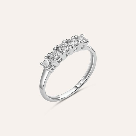 Anello Riviere Diamade Oro Bianco Diamante Lab-Grown - Anelli Riviere Donna | Stroili
