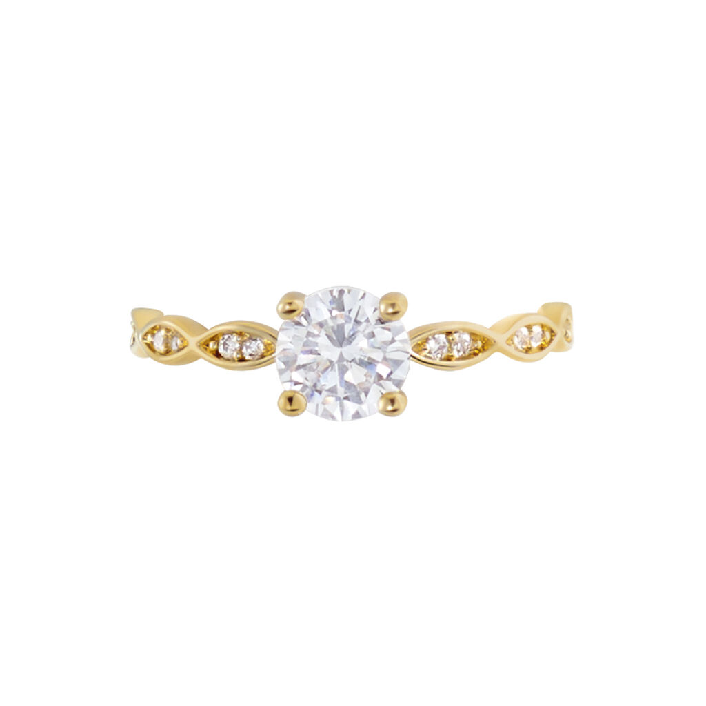 Anello Golden Dream Placcato Oro Giallo Cubic Zirconia - Anelli con Pietre Donna | Stroili