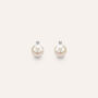 Orecchini Lobo Gold Pearls Oro Bianco Perla D'Acqua Dolce Diamante