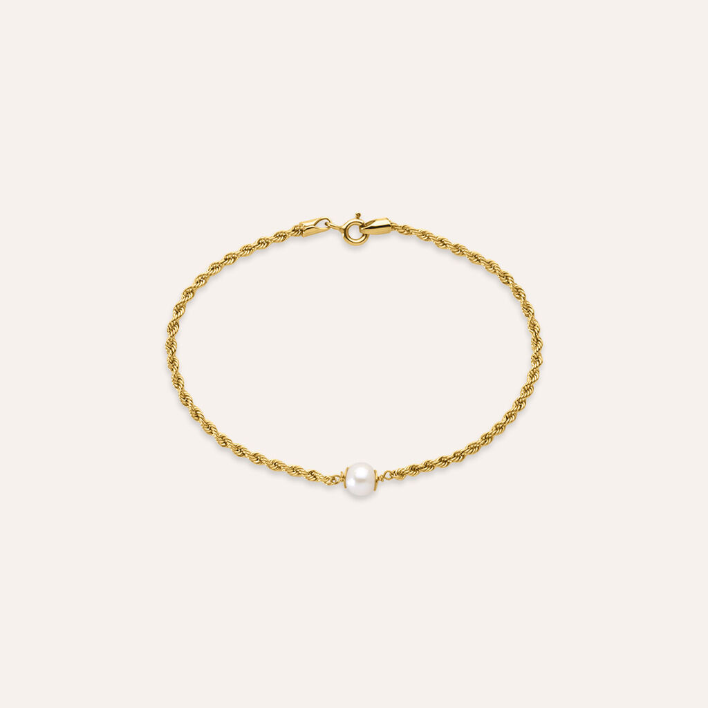 Bracciale Gabrielle Oro Giallo Perla D'Acqua Dolce