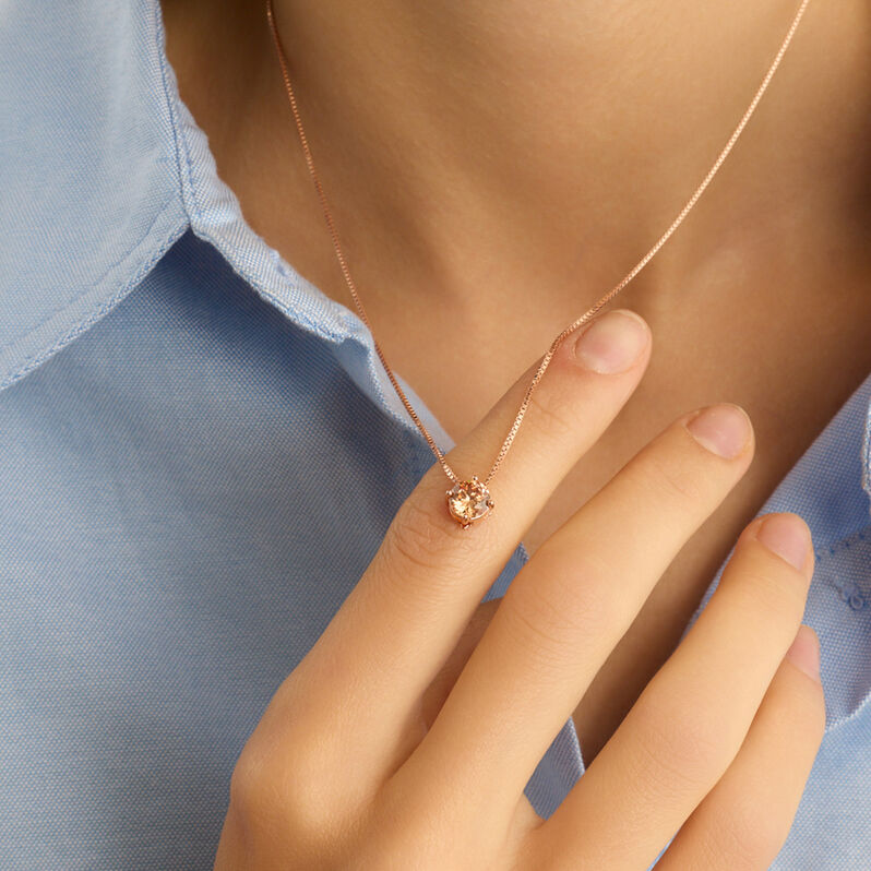 Collana Punto Luce Silver Rainbow Argento Rosa Cubic Zirconia - Collane Punto Luce Donna | Stroili