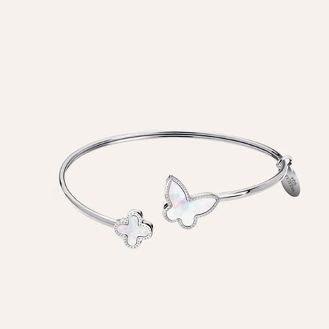 Bracciale omaggio lady in acciaio con farfalla e croce madreperla - Bracciali Donna | Stroili