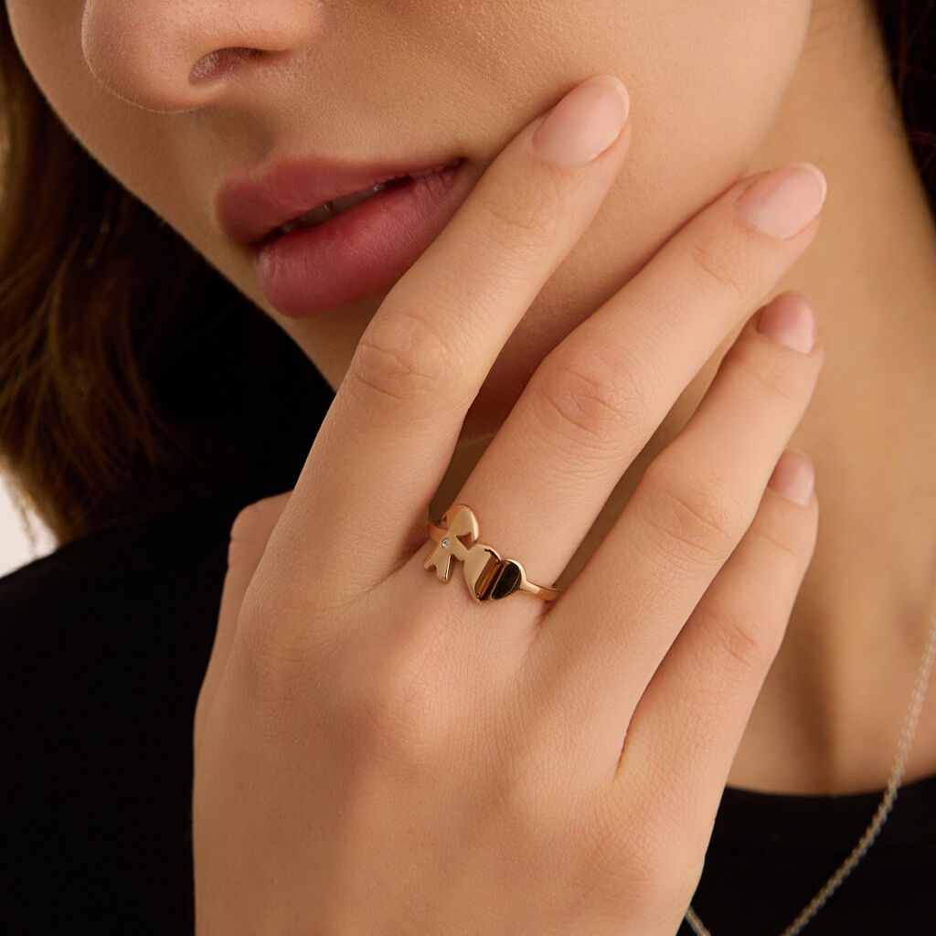 Anello Fantasia Lady Chic Acciaio Rosa Cristallo - Anelli con Pietre Donna | Stroili