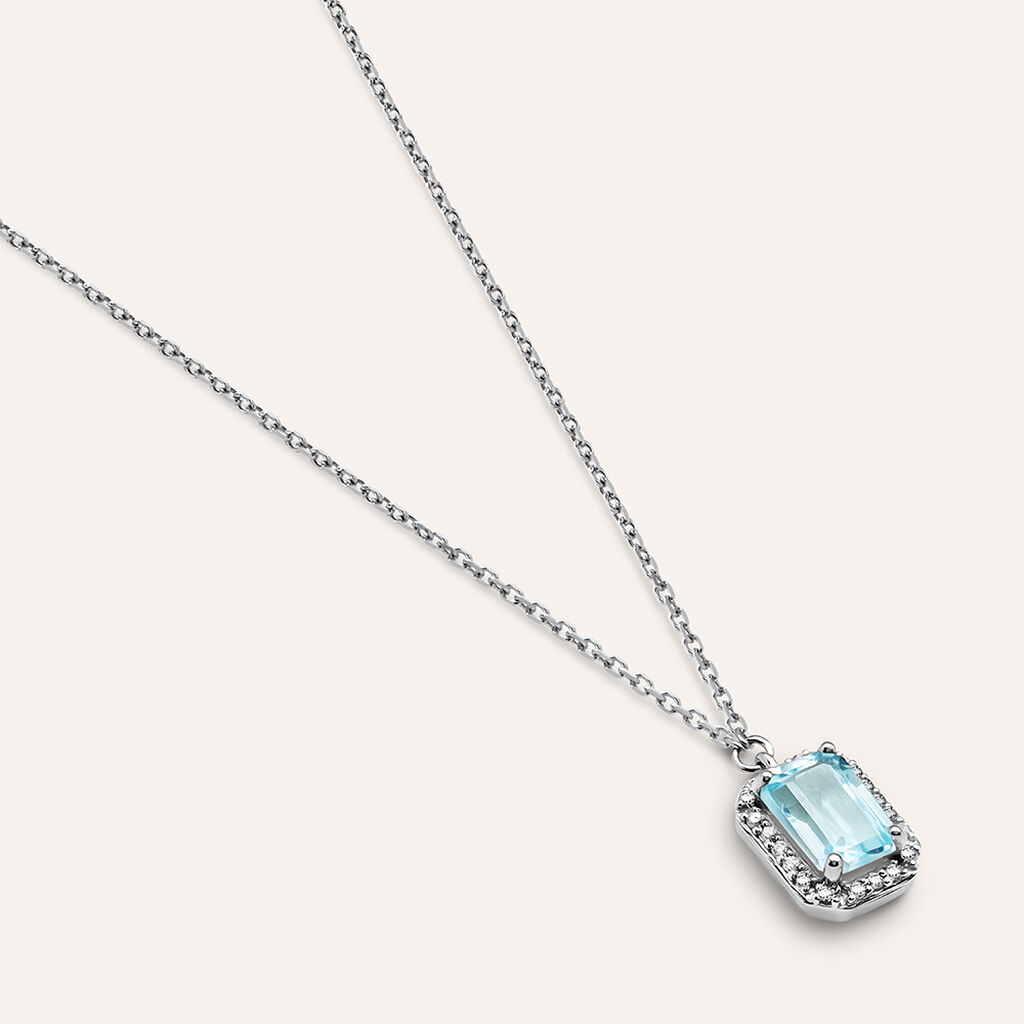 Collana Amélie Oro Bianco Topazio Cubic Zirconia - Collane Donna | Stroili
