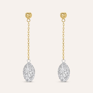 Orecchini Pendenti Golden Lover Oro Bicolore