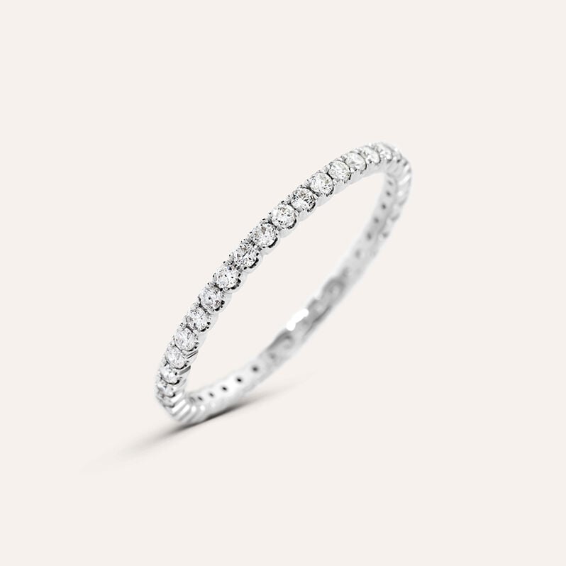Anello Eternity Firmamenti Oro Bianco Diamante - Anelli Eternity Donna | Stroili