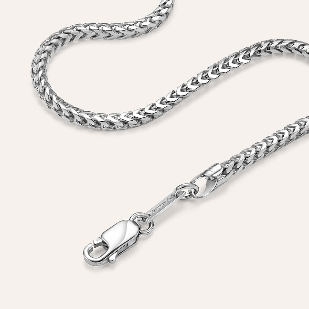 Bracciale Catena Gentleman Argento Rodiato