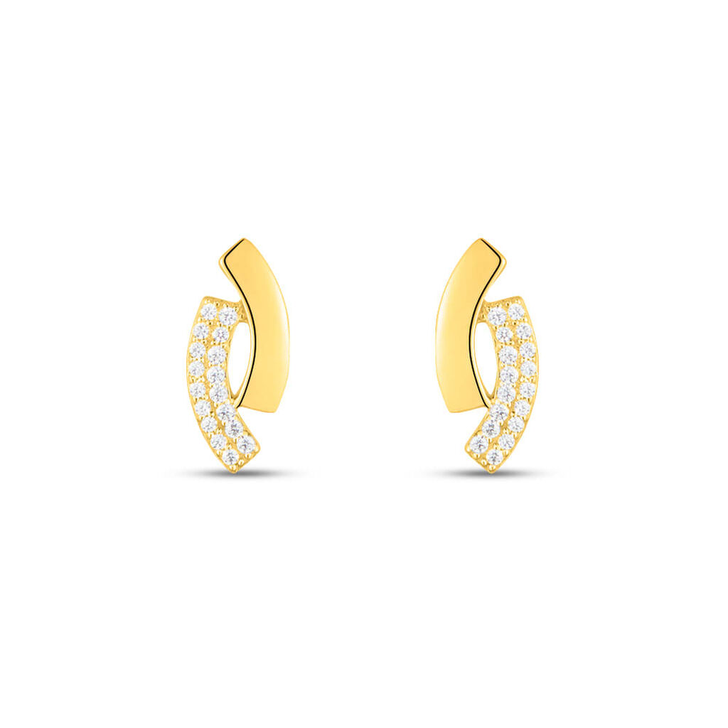 Orecchini A Cerchio Claire Oro Giallo Cubic Zirconia - Orecchini a Cerchio Donna | Stroili