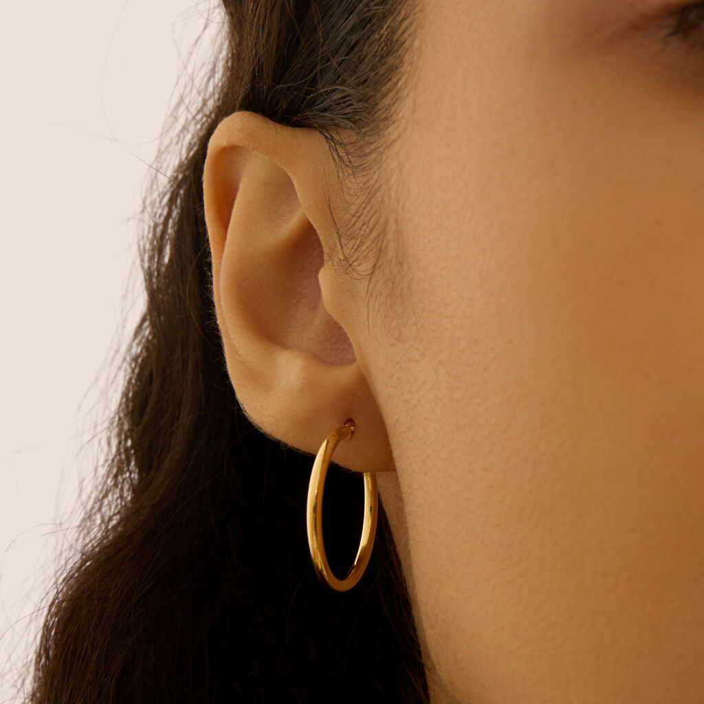 Orecchini A Cerchio Gold Essence Oro Giallo - Orecchini a Cerchio Donna | Stroili